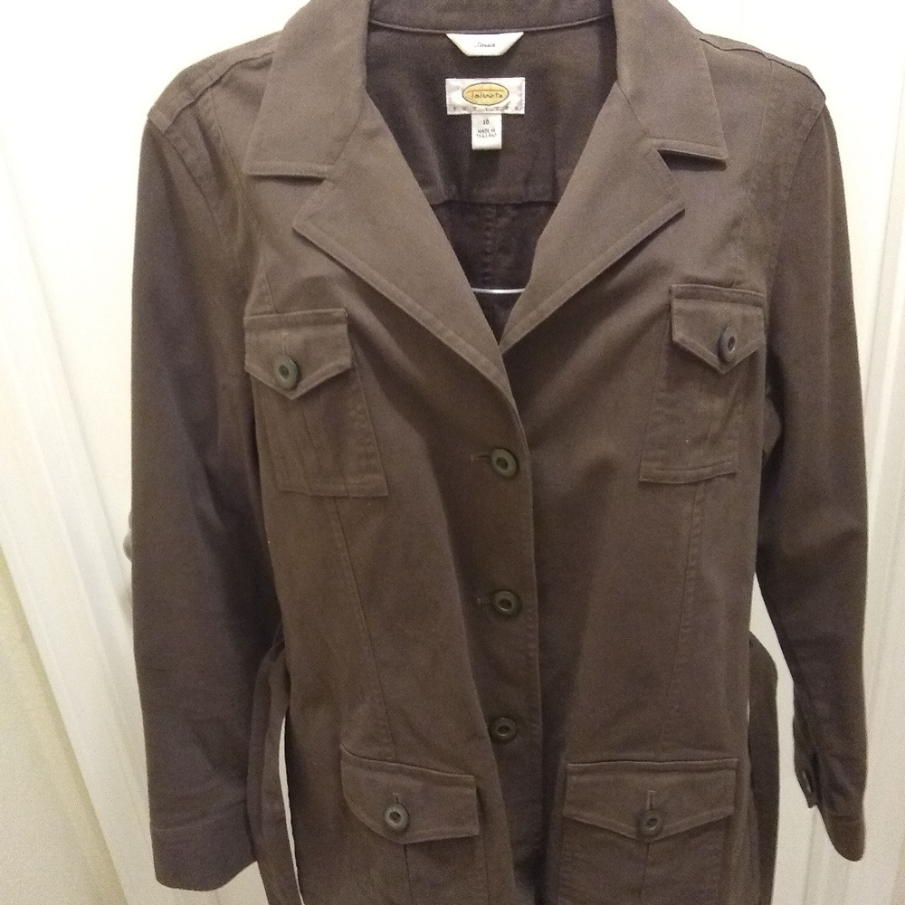 Talbots safari-style belted jacket